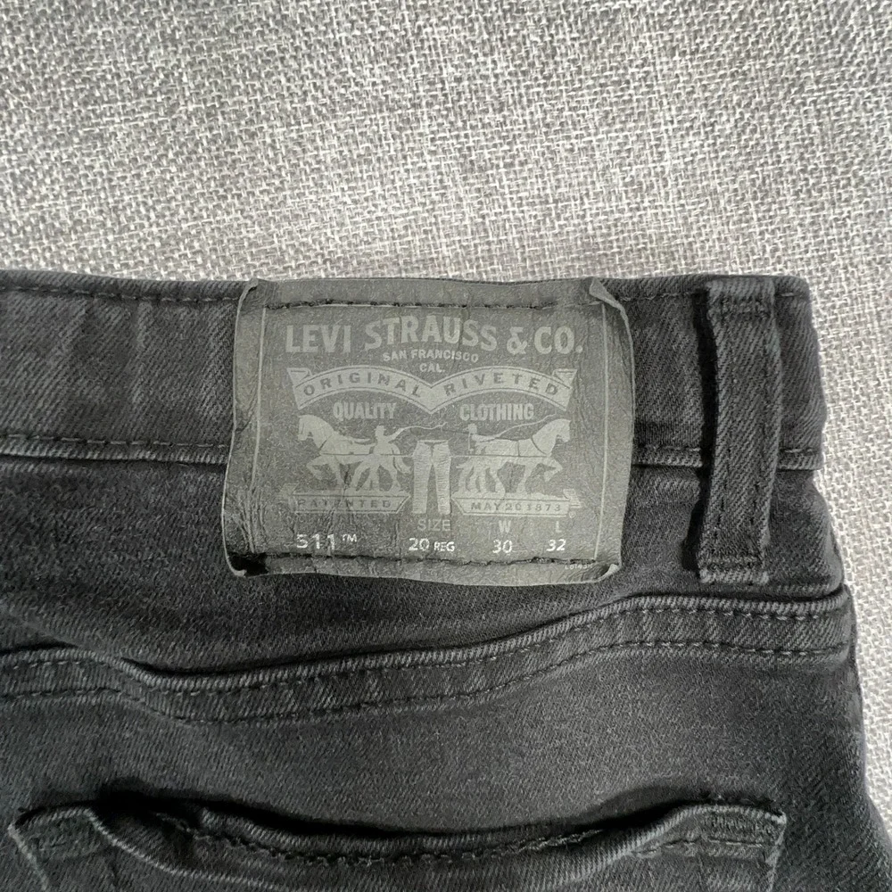 Levis 511 Slim Jeans Mens 30x32 (Fits as 30x31) Black Adjustable Stretch Waist